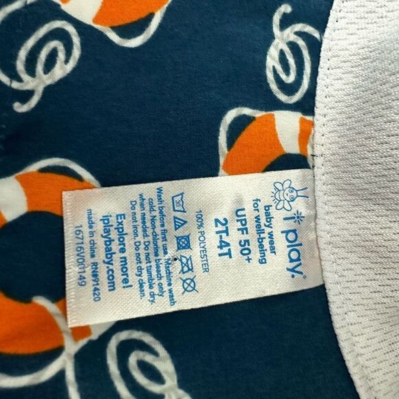 IPlay Sun Protection Hat 2T-4T Lifesaver Print - Picture 8 of 8